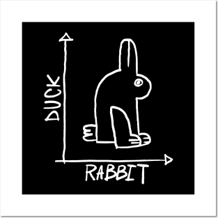 Duck Rabbit optical illusion Posters and Art
